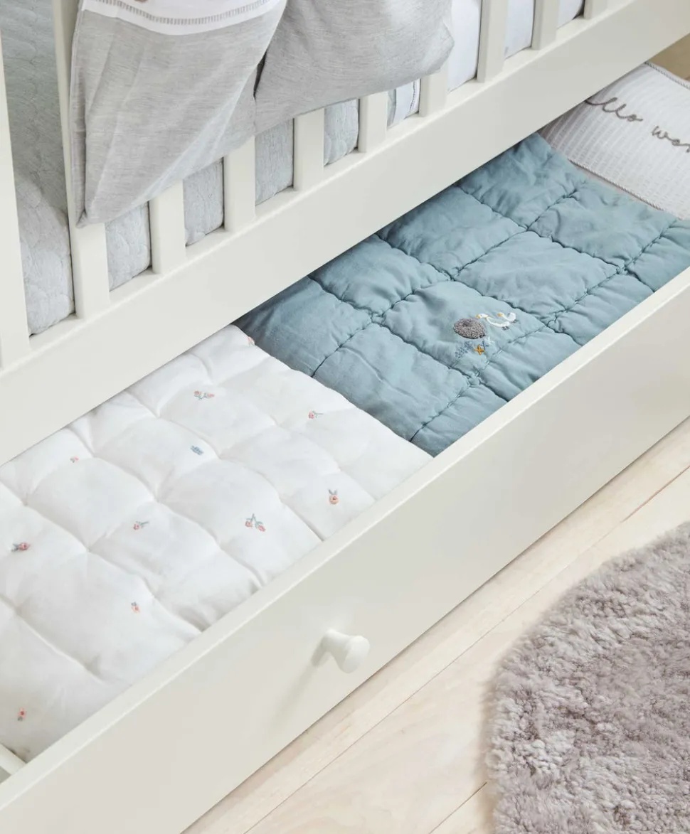 Mia Cotbed & Premium Pocket Spring Mattress Bundle - Off-White