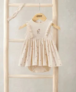 Mock Skirt Romper With Headband