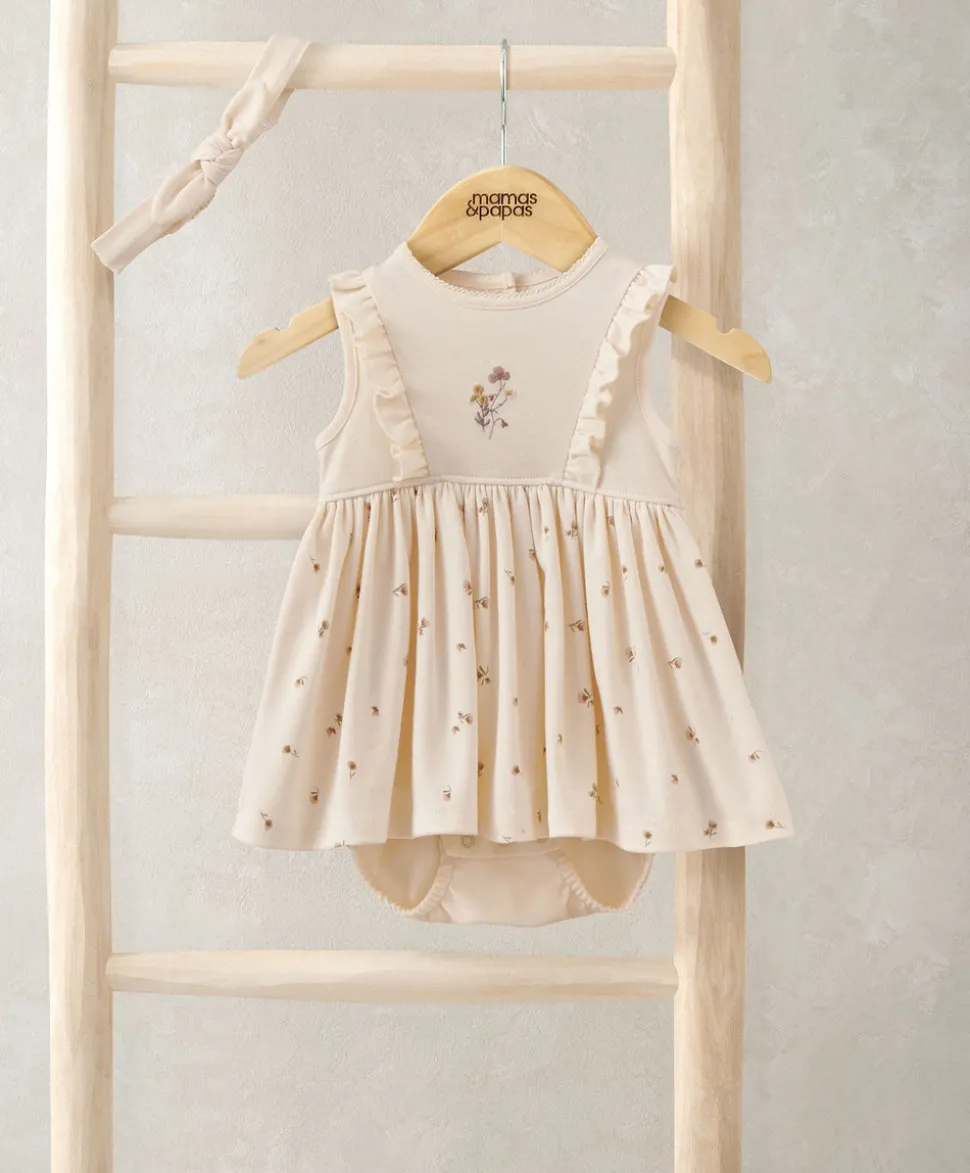 Mock Skirt Romper With Headband