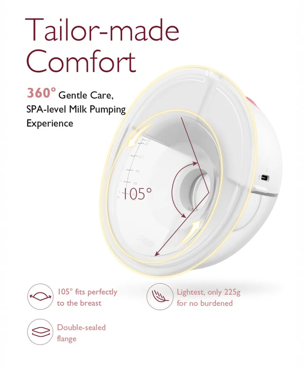 Momcozy Double M5 Wearable Electric Breast Pump - Grey