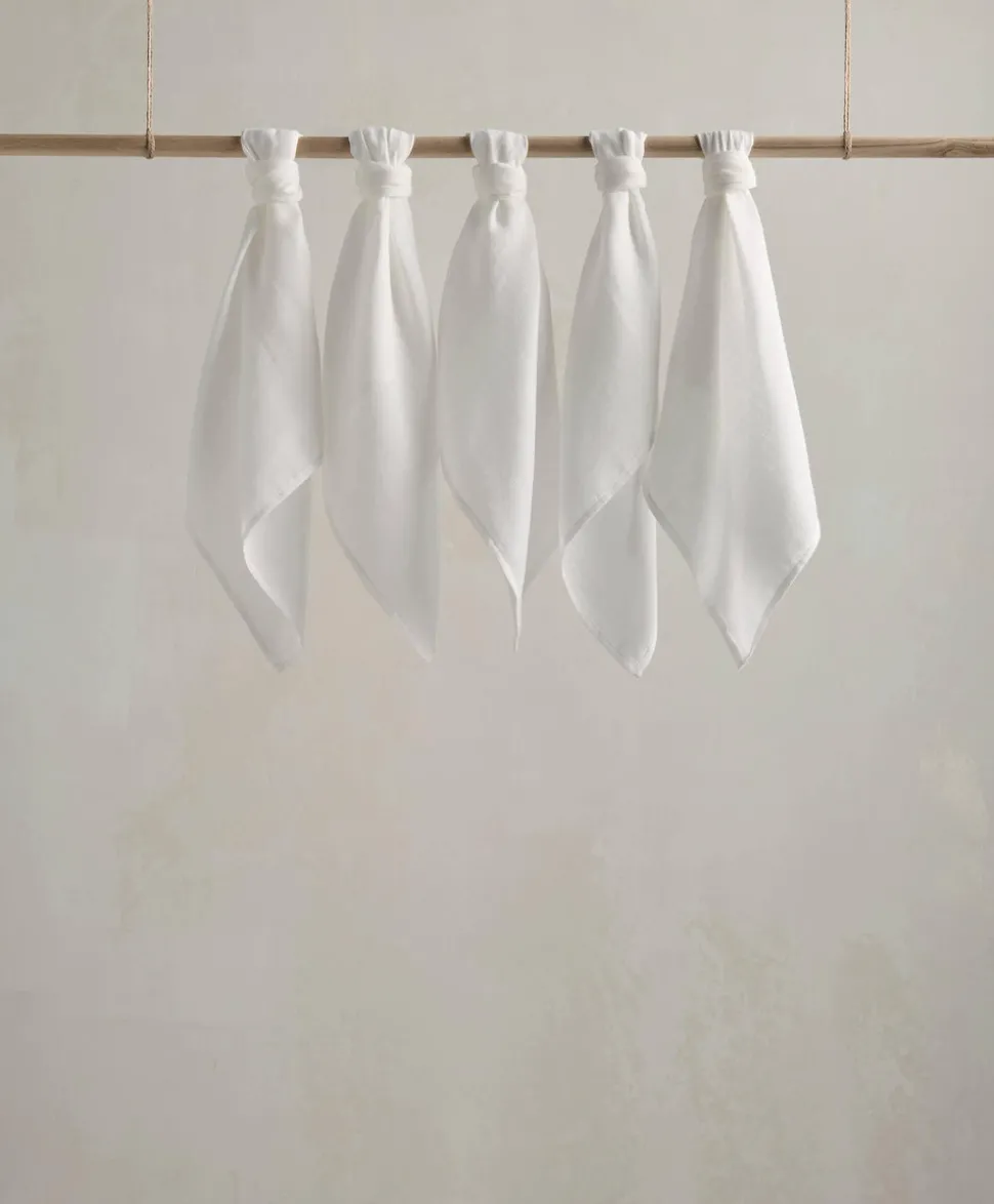 Muslin Squares White - 5 Pack