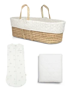 Newborn Moses Basket Bundle (3 Pieces) - Bunny