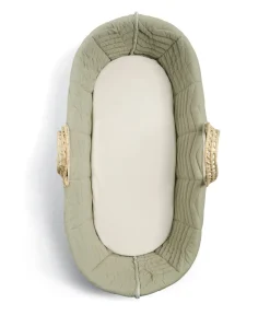 Newborn Swaddle and Moses Basket Bundle (3 Pieces) - Sage