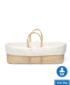 Newborn Swaddle and Moses Basket Bundle (3 Pieces) - Seedling