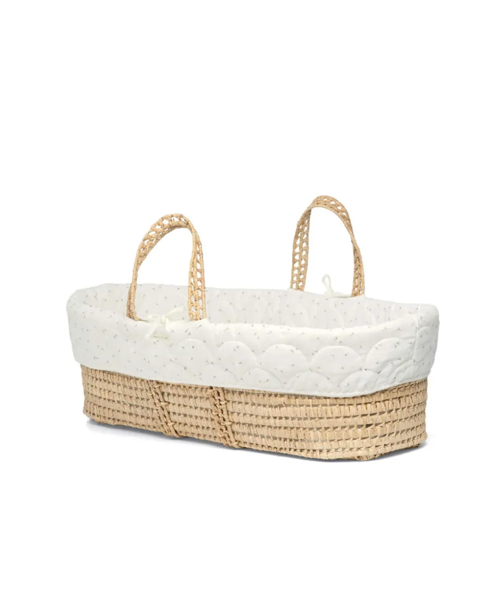 Newborn Swaddle and Moses Basket Bundle (3 Pieces) - Seedling
