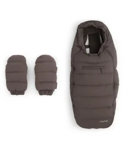 Nuna Winter Stroller Footmuff Set with Gloves & Bag - Chestnut