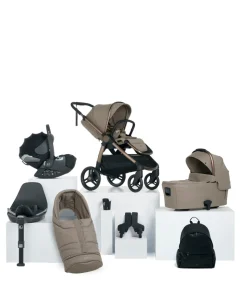 Ocarro 2 Complete Pushchair Bundle with Cybex Cloud T i-Size Rotating Baby Car Seat & Base (8 Pieces) - Oatmeal