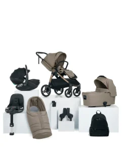 Ocarro 2 Complete Pushchair Bundle with Maxi-Cosi Pebble 360 Pro2 Car Seat (8 Pieces) - Oatmeal