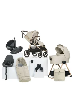 Ocarro 2 Complete Pushchair Bundle with Cybex Cloud T i-Size Rotating Baby Car Seat & Base - (9 Pieces) - Shell