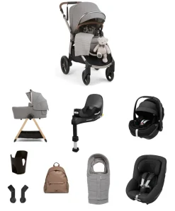 Ocarro 2 Pushchair Baby to Toddler Travel Bundle with Maxi-Cosi Pebble 360 Pro2 & Pearl 360 Pro (12 Pieces) – Heritage