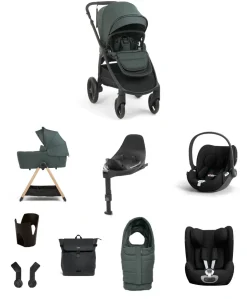 Ocarro 2 Pushchair Baby to Toddler Travel Bundle with Cybex Cloud T & Sirona T (10 Pieces) – Teal