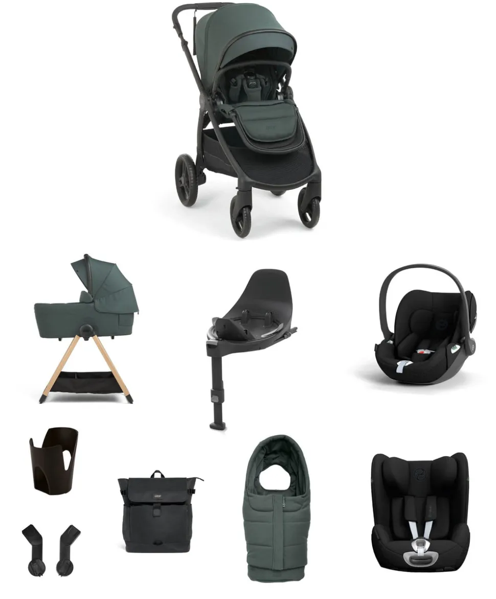 Ocarro 2 Pushchair Baby to Toddler Travel Bundle with Cybex Cloud T & Sirona T (10 Pieces) – Teal