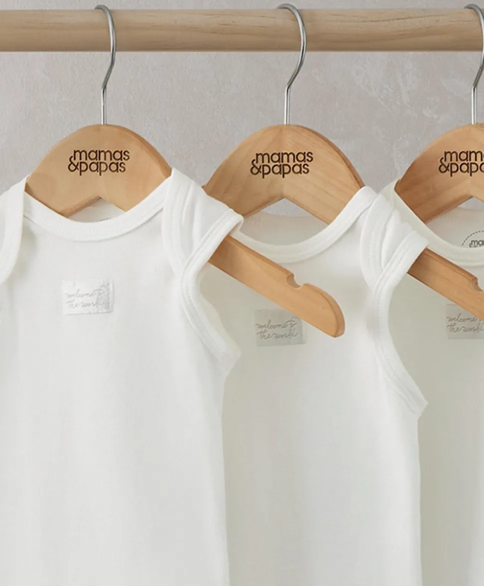 Organic Cotton Sleeveless Bodysuits (5 Pack) - White