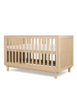 Oska Cotbed & Premium Pocket Spring Cotbed Mattress Bundle - Oak