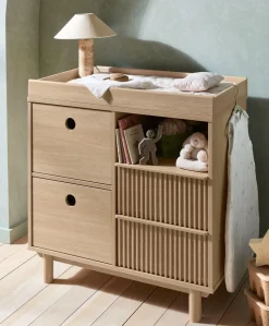Oska 3 Piece Cotbed Range With Dresser Changer & Wardrobe - Oak