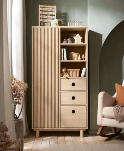Oska 3 Piece Cotbed Range With Dresser Changer & Wardrobe - Oak