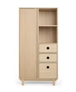 Oska 3 Piece Cotbed Range With Wide Dresser Changer & Wardrobe - Oak