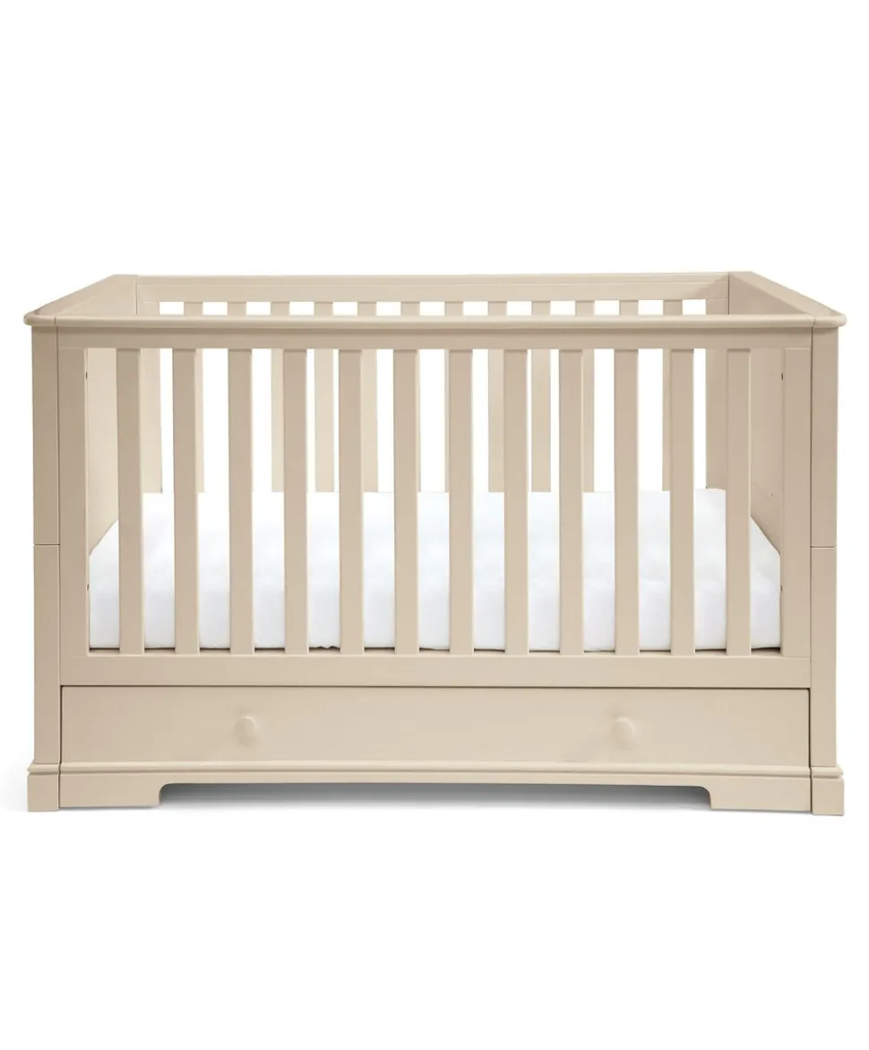 Oxford Cotbed & Essential Airflow Pocket Spring Cotbed Mattress Bundle - Cashmere
