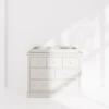 Oxford Nursery Bundle with Lua Bedside Crib (6 Piece) – Off-White