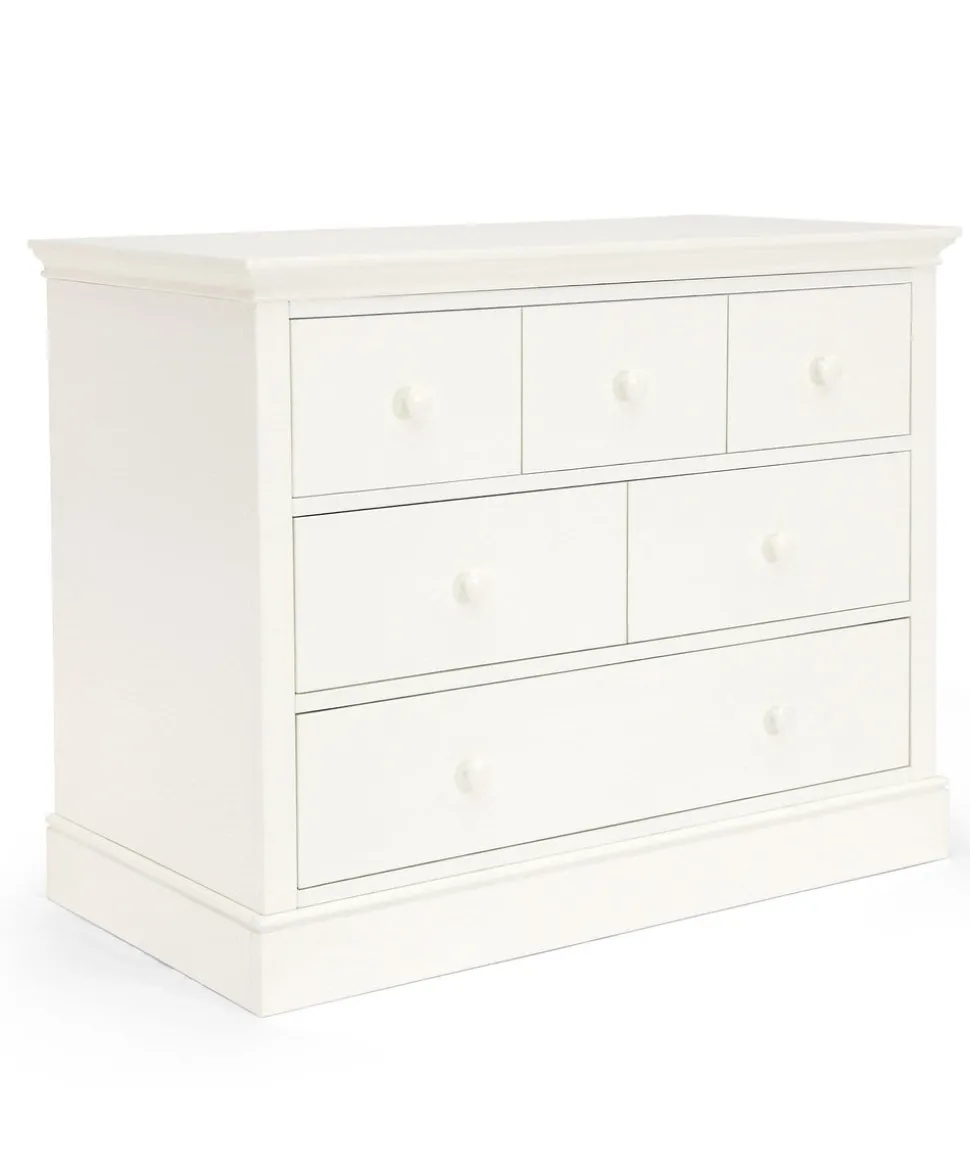 Oxford Nursery Bundle with Lua Bedside Crib (6 Piece) – Off-White