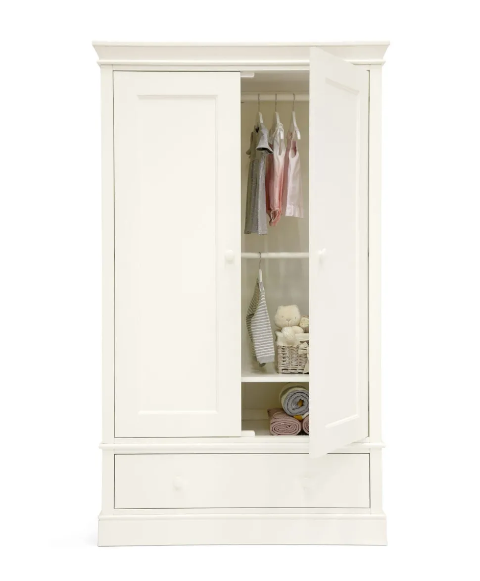 Oxford Nursery Bundle with Lua Bedside Crib (6 Piece) – Off-White