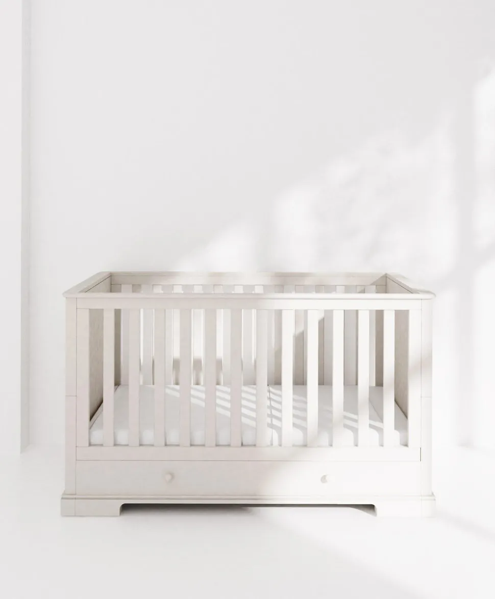 Oxford Nursery Bundle with Lua Bedside Crib (6 Piece) – Off-White