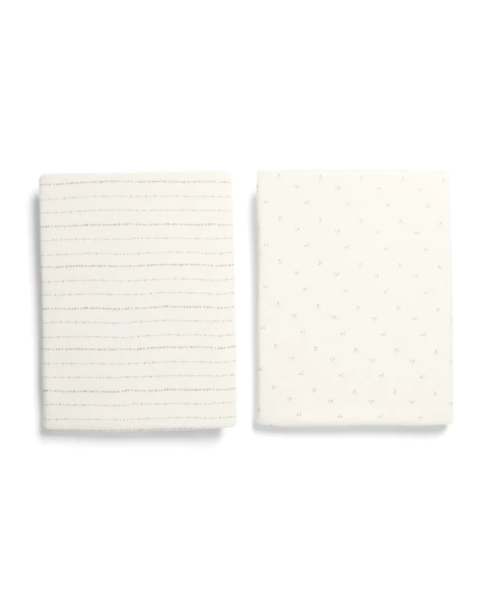 Oxford Nursery Bundle With Lua Bedside Crib - Cashmere/Fawn