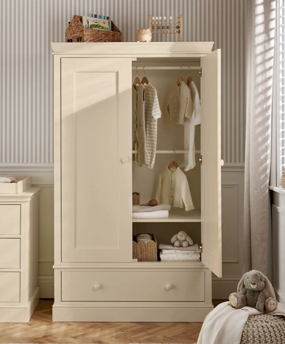 Oxford 3 Piece Cotbed Range with Dresser Changer & Wardrobe - Cashmere