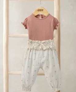 Peony Bodysuit & Trousers Outfit Set