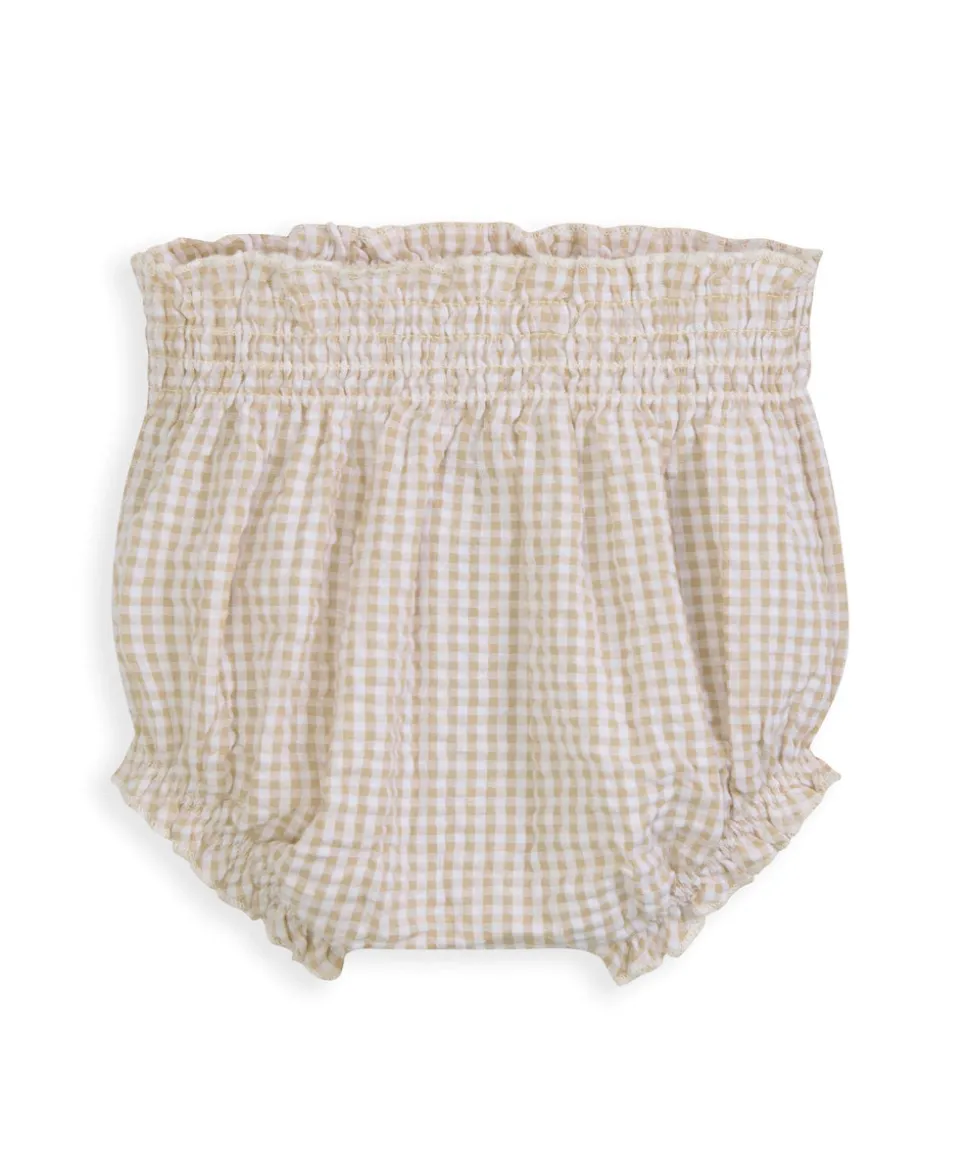 Pink Gingham Blouse & Bloomers