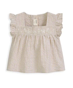 Pink Gingham Blouse & Bloomers