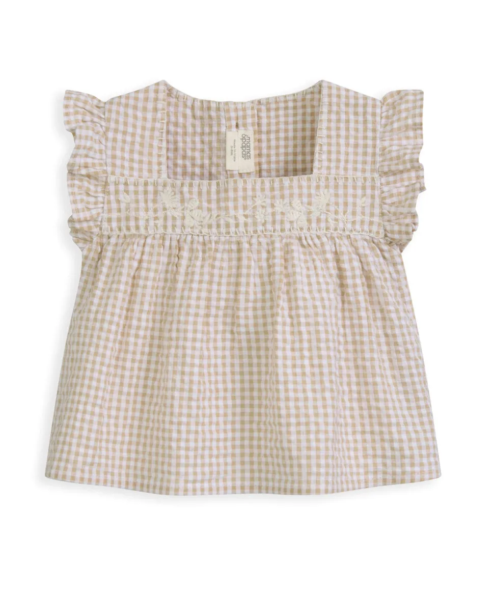 Pink Gingham Blouse & Bloomers