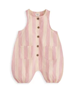 Pink Striped Romper