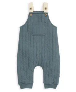 Quilted Dungarees and Oatmeal Bodysuit