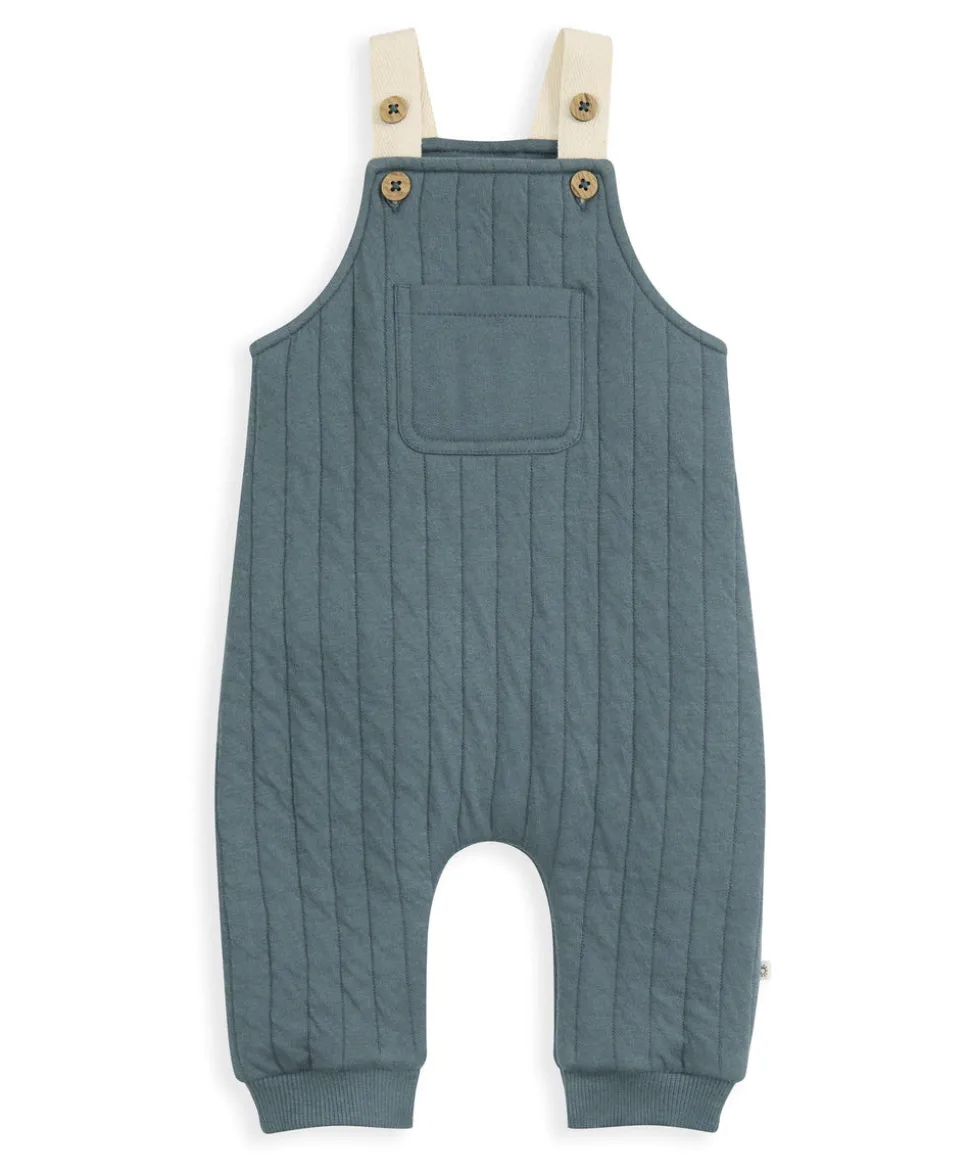 Quilted Dungarees and Oatmeal Bodysuit