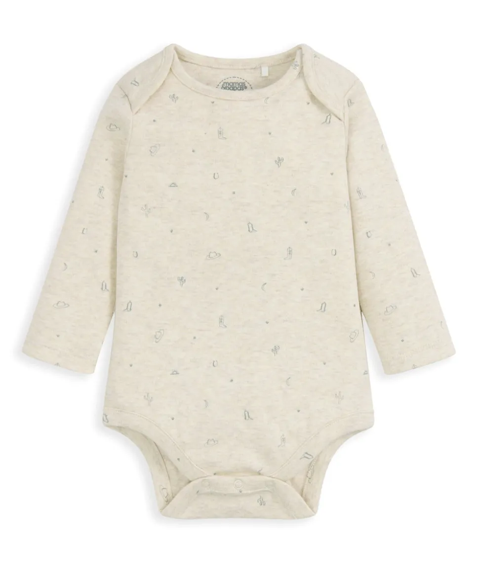 Quilted Dungarees and Oatmeal Bodysuit