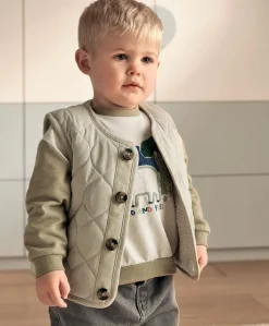 Quilted Gilet - Beige