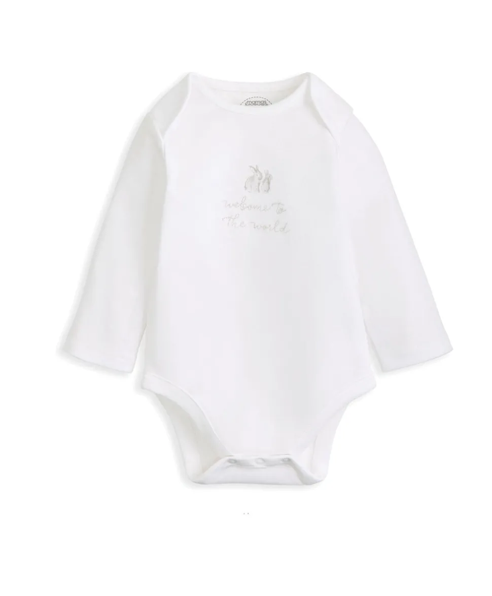 Quilted Jacket Bodysuit and Bottoms Set (3 Pieces) Bunny Print