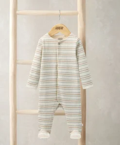 Ribbed Stripe Sleepsuit