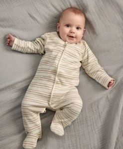Ribbed Stripe Sleepsuit
