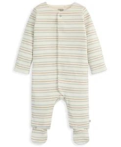 Ribbed Stripe Sleepsuit