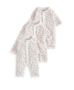 Rose Premature Rompers (Pack of 3)