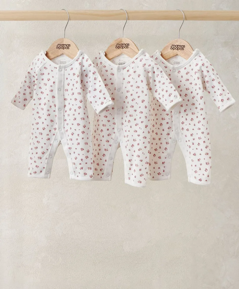 Rose Premature Rompers (Pack of 3)