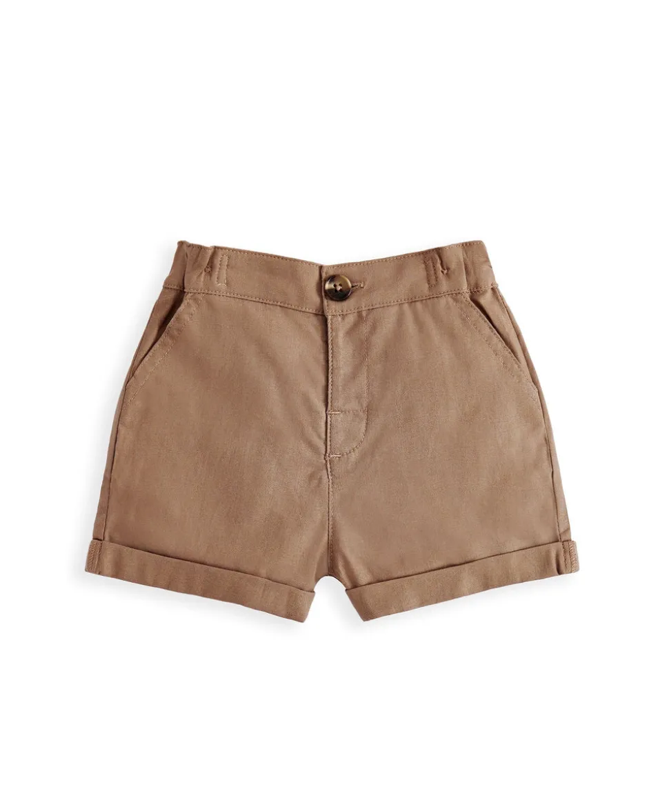 Rust Shirt & Shorts Outfit Set