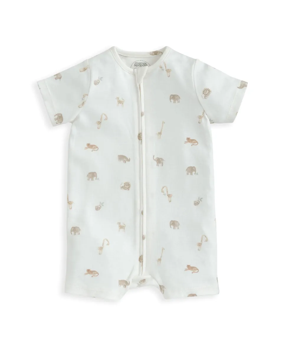 Safari All Over Print Shortie Romper