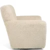 Settle Swivel Nursing Chair & Stool - Biscuit Teddy