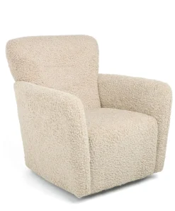 Settle Swivel Nursing Chair & Stool - Biscuit Teddy