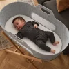 SnuzBaskit Moses Basket & Stand - Light Grey/ Natural