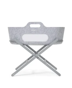 SnuzBaskit Moses Basket & Stand - Light Grey/Dove