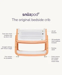 SnuzPod 5 Bedside Crib - Natural